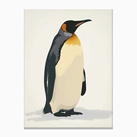 Emperor Penguin Oamaru Blue Penguin Colony Minimalist Illustration 3 Canvas Print by Energy of ...