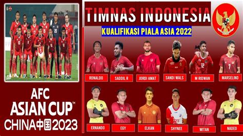 DAFTAR SKUAD TIMNAS INDONESIA DI Kualifikasi Piala Asia 2023 ~ TIMNAS ...