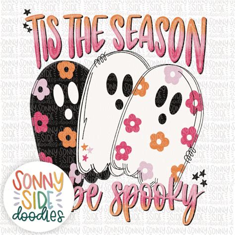 Spooky Season PNG Design Hand Drawn Cute Ghost PNG Daisy - Etsy