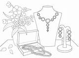Premium Vector  Children coloring Showcase With jewelry Fashion For Gold sketch template