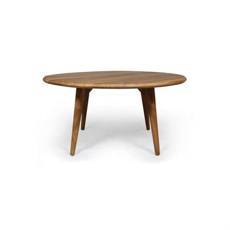 Modern Teak Round Coffee Table - Wooden Works Jepara