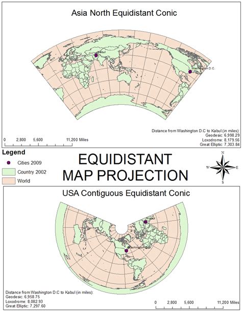 GIS Fall 2012: MAP PROJECTIONS: Conformal, Equidistant, and Equal Area