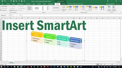 Insert SmartArt in MS Excel - 26 || Microsoft Excel Tutorial (2016) [Hindi/Urdu] - YouTube