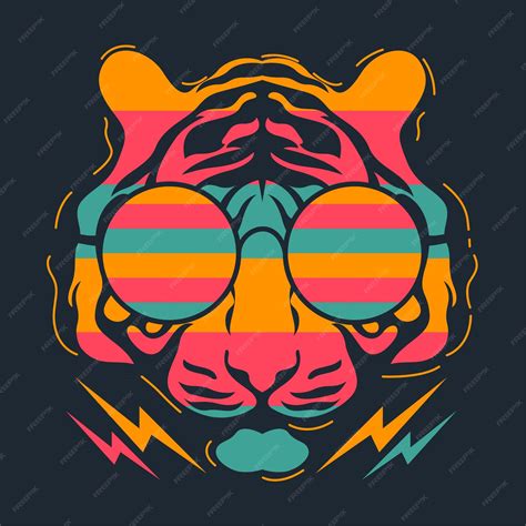 Premium Vector | Tiger vector print design for t shirt and others