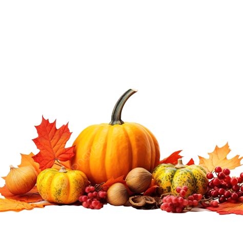 Autumn, Pumpkin, Rowan Berry And Autumn Decorations, Thanksgiving ...