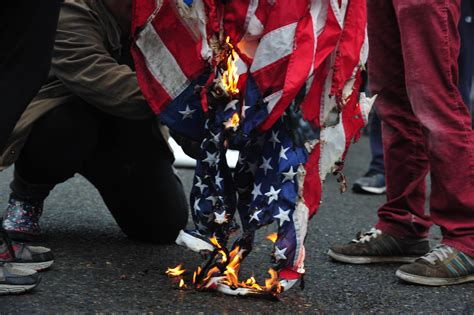 Flag burning: Is Trump resistance going too far? | Crosscut