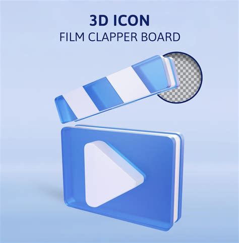 Premium PSD | Movie film clapper board 3d renderin illustration