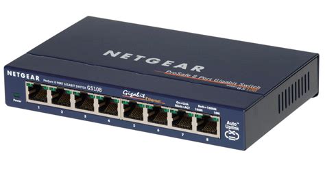 Netgear GS108 8-port Gigabit Ethernet Switch (10/100/1000 Mbps)