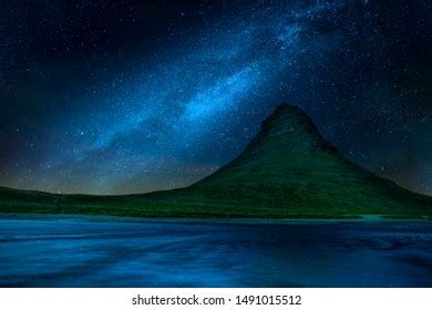 Famous Tourist Attraction Kirkjufell Milky Way Stock Photo 1491015512 | Shutterstock