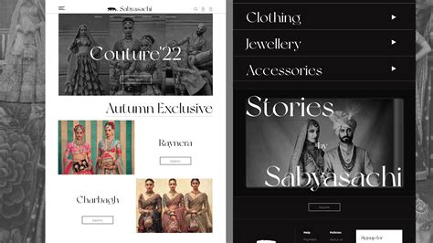 Sabyasachi Website ReDesign on Behance