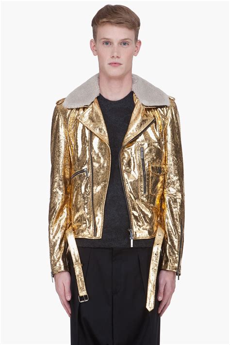 JOHN GALLIANO Metallic Gold Leather Jacket (With images) | Leather jacket, Metallic gold leather ...