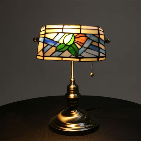 Table Lamp Antique Brass Style Stained Glass 14"H | Renovator's Supply - Walmart.com - Walmart.com