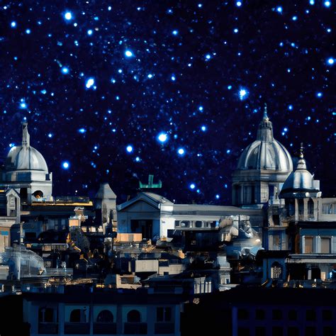 Hyper Realistic Rome Skyline at Night Intricate Detail · Creative Fabrica