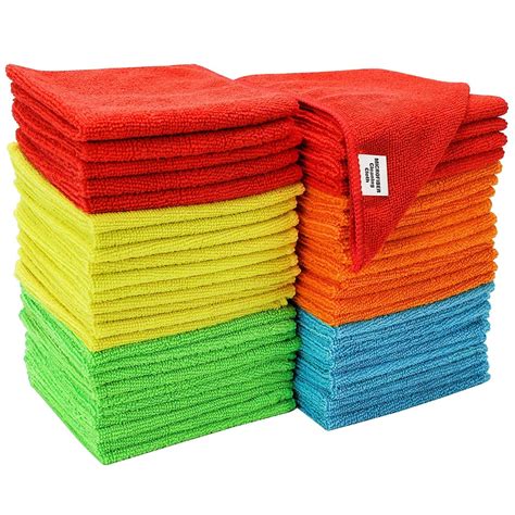 S&T Inc. Assorted 50 Pack Microfiber Cleaning Cloths | Best Home ...