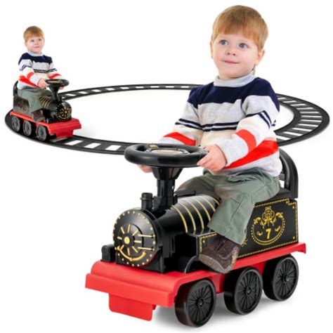 6V Electric Kids Ride On Train Motorized Train Toy w/ Track & 6 Wheels Black, 1 unit - Smith’s ...