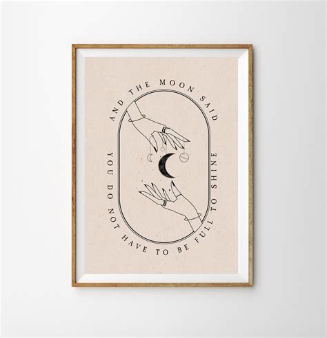 Inspirational Moon Quote Moon Quote Wall Art Full Moon - Etsy