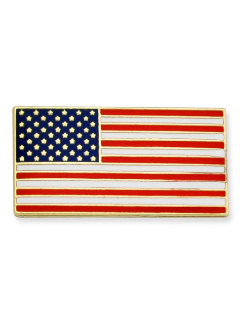 PinMart's Small Rectangle American Flag Lapel Pin with 50 Stars and 13 Stripes - Walmart.com ...