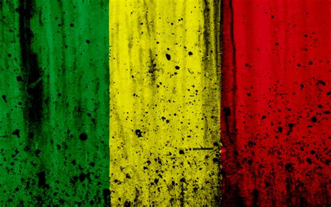 Download wallpapers Malian flag, 4k, grunge, flag of Mali, Africa, Mali ...