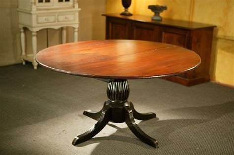 Custom Round Kitchen Tables With Black Fluted Pedestal by ECustomFinishes | Reclaimed Wood ...