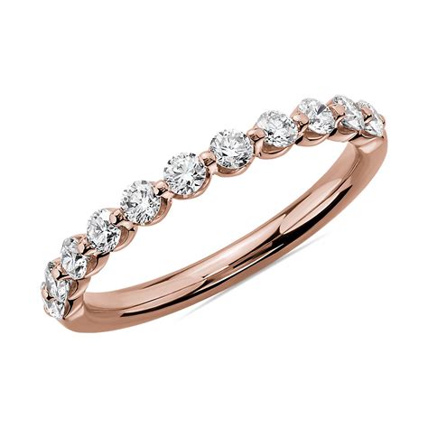 Floating Diamond Wedding Ring in 14k Rose Gold (1/2 ct. tw.) | Blue Nile