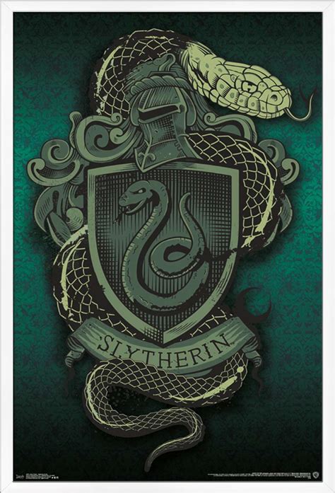 The Wizarding World: Harry Potter - Slytherin Snake Crest Wall Poster ...