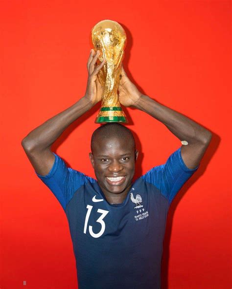 Fifa World Cup 2018 - N’golo Kanté poses with World Cup trophy # ...