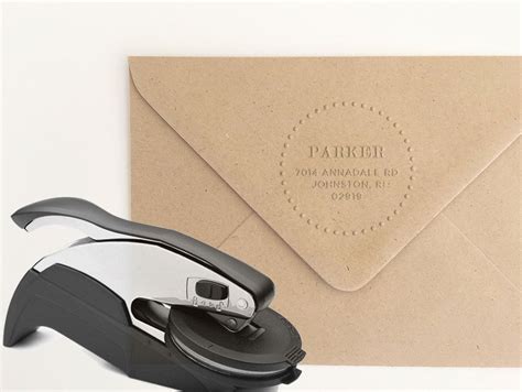 Round Address Embosser Stamp Address Embossing Stamp Return