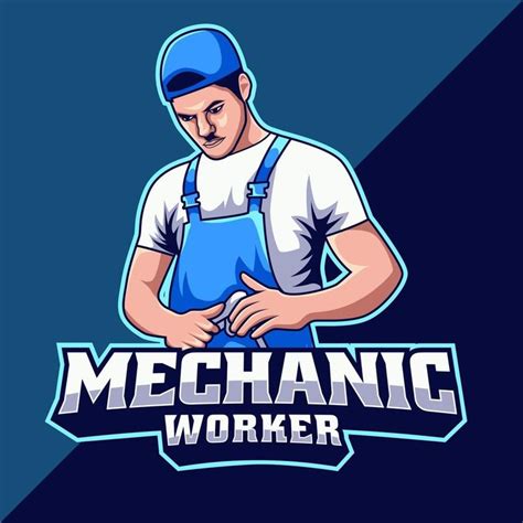 cartoon car mechanic worker mascot logo | Car cartoon, Mascot, Car mechanic