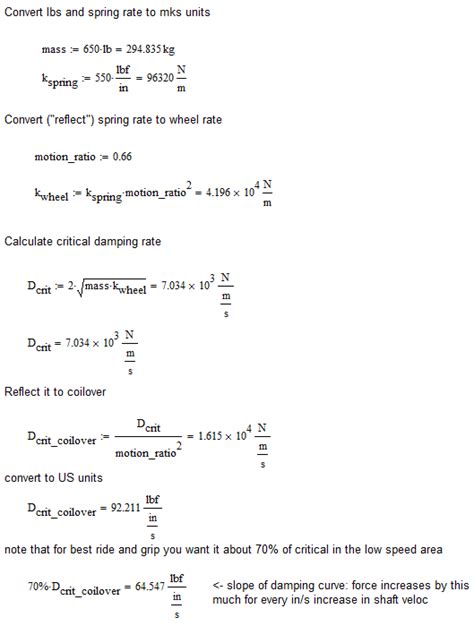 Critical Damping Calculation - Miata Turbo Forum - Boost cars, acquire cats.