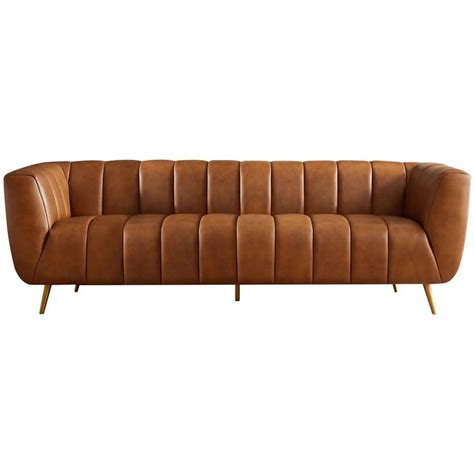 Clodine Sofa (Cognac Leather) - ASY Furniture | Cognac leather sofa ...