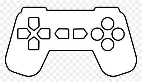 Game Controller Outline White Clip Arts - Game Controller Icon White Png, Transparent Png - vhv