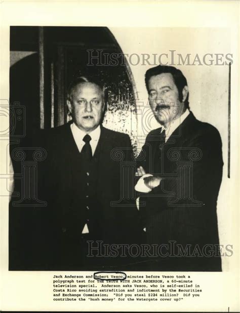 1979 Jack Anderson and Robert Vesco, Fugitive Financier - Historic Images