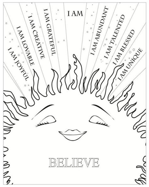 Affirmations colouring sheet! | kinderyoga | Pinterest | All about me ...