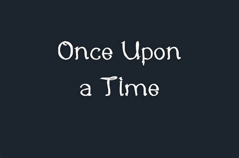 Once Upon a Time Font Free Download