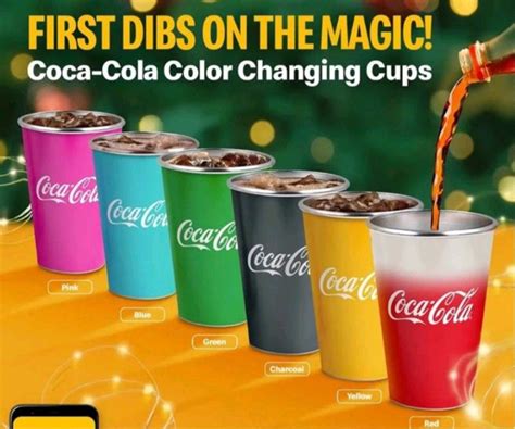 Mcdonalds Coca Cola Changing Cups, Food & Drinks, Beverages on Carousell