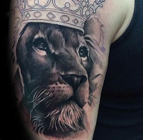 50 Wild Lion With Crown Tattoo Designs for Men [2023 Guide]