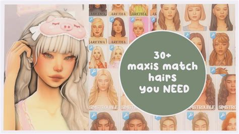 30+ BEST MAXIS MATCH HAIRS YOU NEED + cc links || the sims 4 hair haul ...