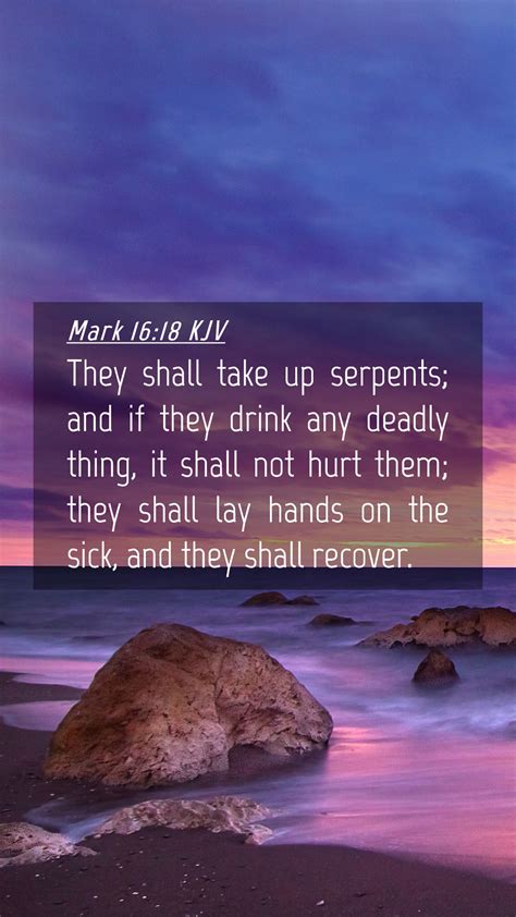 Mark 16:18 KJV Mobile Phone Wallpaper - They shall take up serpents ...