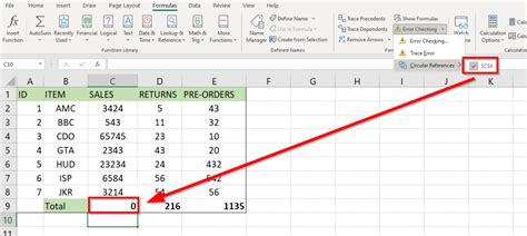 How to Find Circular References in Excel - Sheetaki