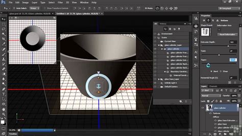 3D Modeling with Adobe Photoshop Tutorial | Creating A Glass - YouTube