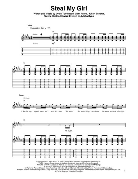 Steal My Girl by One Direction - Guitar Tab Play-Along - Guitar Instructor