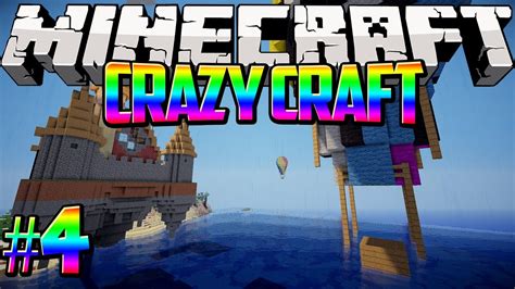 Crazy Craft Minecraft Modded Survival #4 - Invading The Sky Base! w/Lachlan & Preston - YouTube