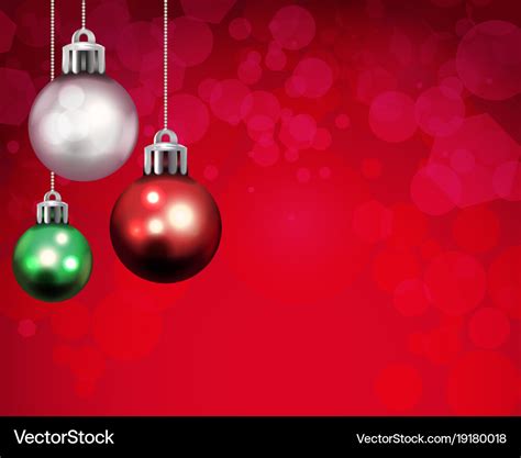 Christmas holiday ornaments template background Vector Image