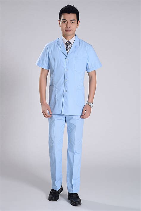 summer front opening male nurse suits uniforms - TiaNex