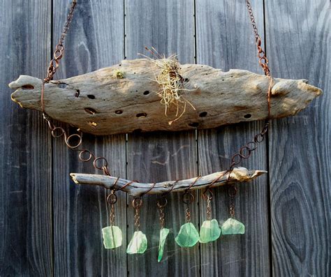 Sea glass + driftwood suncatcher by Skookin on DeviantArt