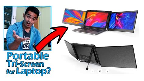 Portable Tri-screen for laptop - YouTube