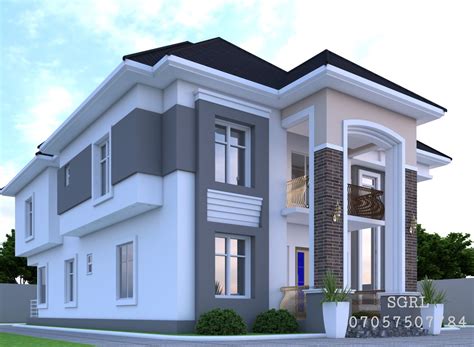 Classic Nigeria duplex | Architect design house, Building house plans designs, Duplex house design