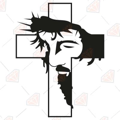 Jesus Cross SVG Design, Cross Jesus Vector Instant Download | PremiumSVG