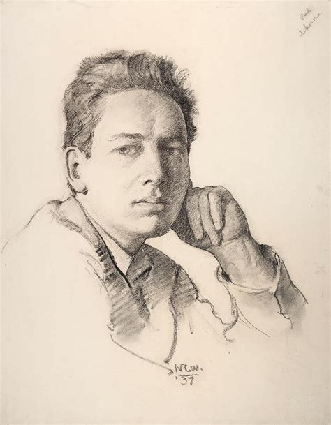 "Portrait of Andrew Wyeth," N. C. Wyeth, 1937, charcoal on paper, 23 3/4 × 19 1/2", Brandywine ...