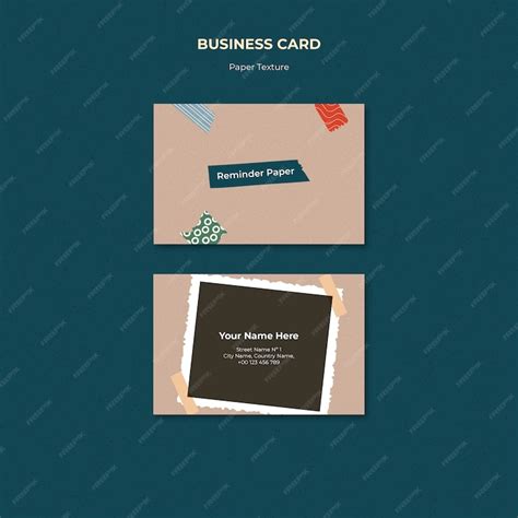 Free PSD | Paper texture business card design template